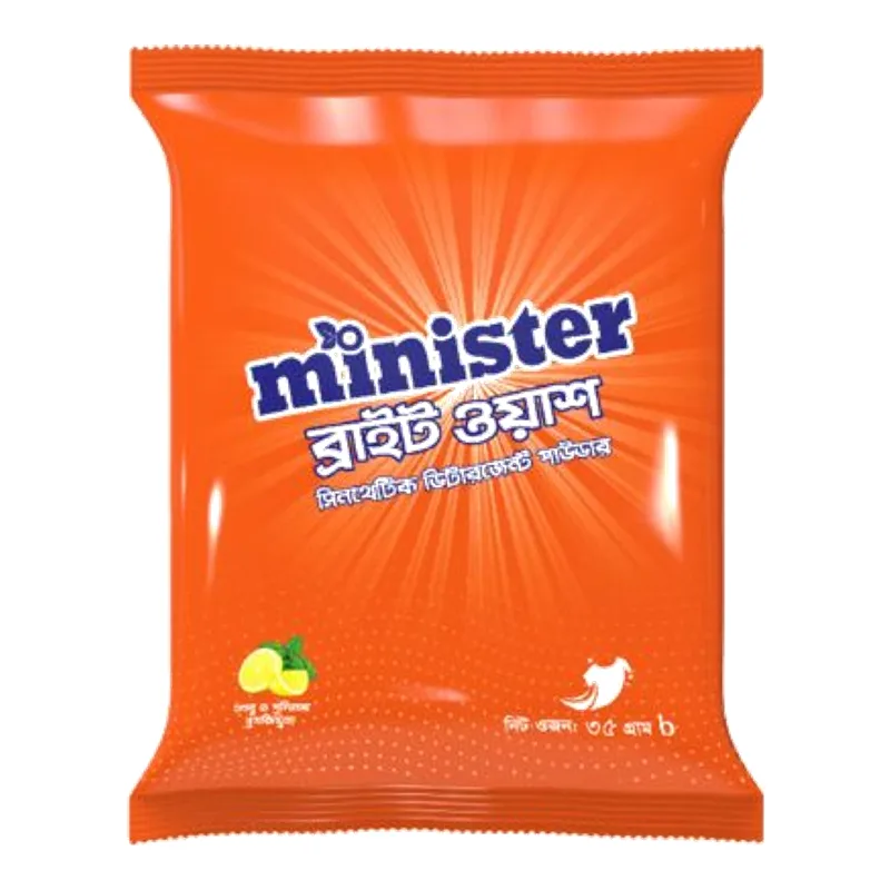 Minister Bright Wash Synthetic Detergent Powder 35 g