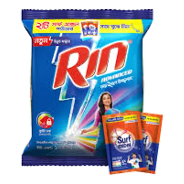 Rin Advanced Detergent Powder (Free Surf Excel Powder 50 gm & 20 gm) 1 kg